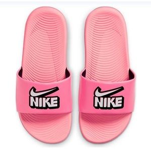Nike Kawa Slide Sandals - Pink Medium/Black - Size 6 Youth **New**